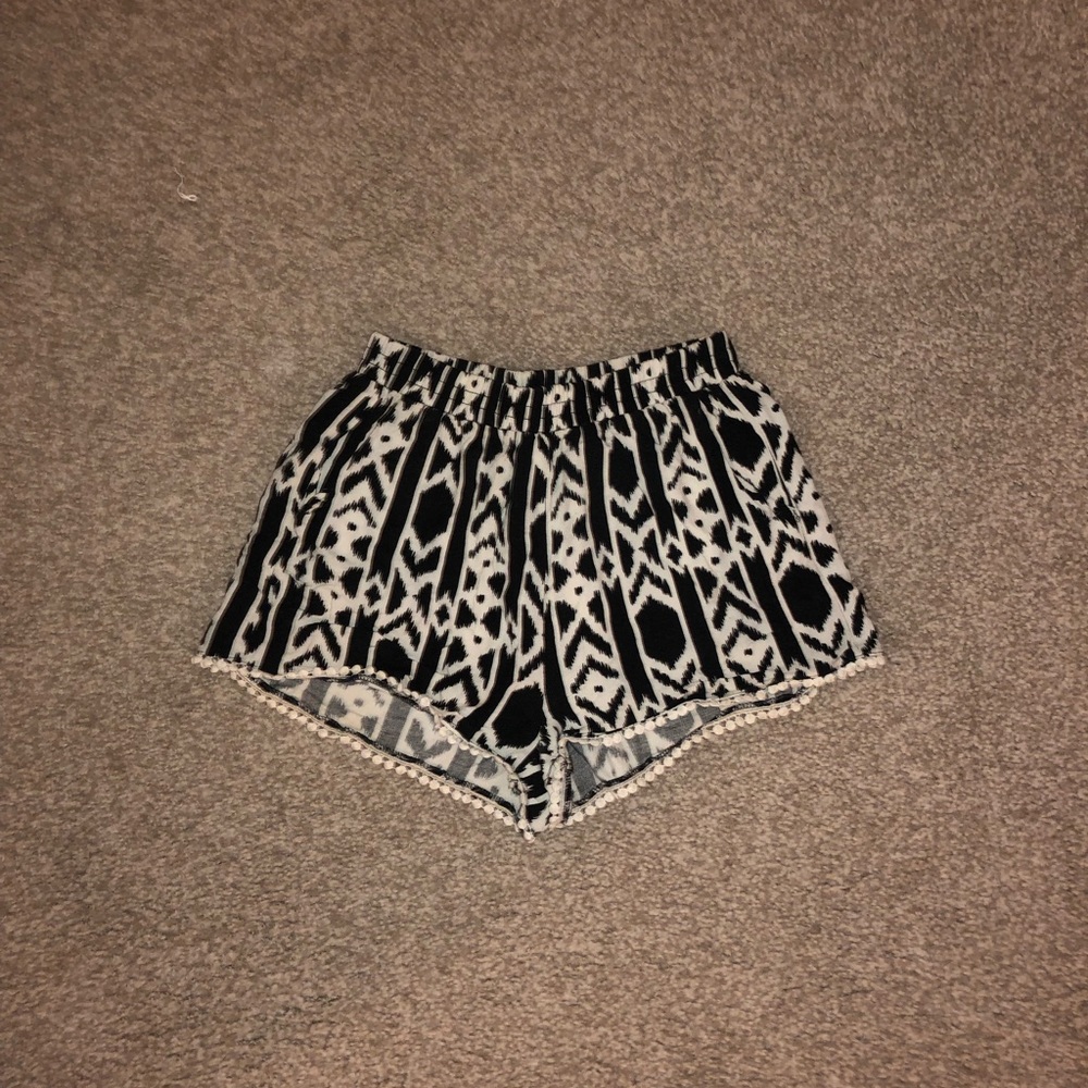 LF patterned high waisted shorts